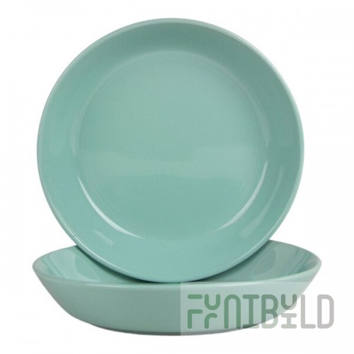 10 Strawberry Street Double Line 36 oz. Round Seafoam Stoneware Dinner Bowl - 2/Case