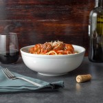Acopa 58 oz. Bright White Porcelain Menudo / Pasta / Salad Bowl - 12/Case