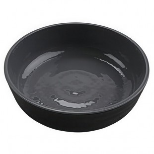 GET Roca Glazed 24 oz. Gray Melamine Low Street Bowl - 12/Case GET Roca Glazed 24 oz. Gray Melamine Low Street Bowl - 12/Case