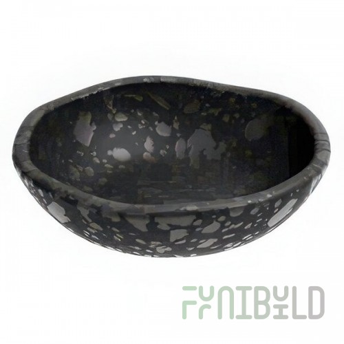 Dalebrook Mineral from Global Tableware Collective 15.2 oz. Black Crackle Melamine Bowl - 6/Case