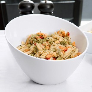American Metalcraft MELSL92 Endurance 64 oz. Angled Round Melamine Serving Bowl American Metalcraft MELSL92 Endurance 64 oz. Angled Round Melamine Serving Bowl