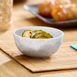 Acopa Cavern 2 oz. Light Gray Round Melamine Ramekin - 24/Case
