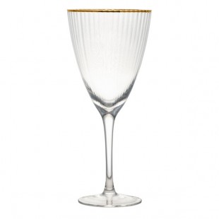 10 Strawberry Street Markle 16 oz. Gold Rimmed Red Wine Glass - 4/Pack