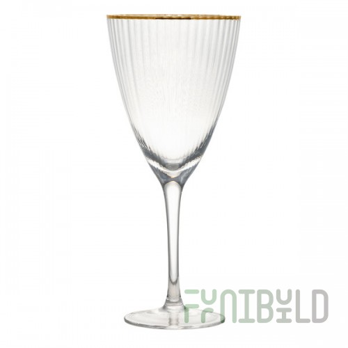 10 Strawberry Street Markle 16 oz. Gold Rimmed Red Wine Glass - 4/Pack