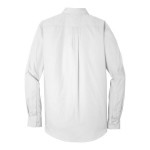 Port Authority W100 Unisex Customizable White Long Sleeve Carefree Poplin Dress Shirt with Stain Release - M