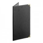 American Metalcraft Securit MCTRBPBL Faux Leather Black Check Presenter