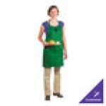 Chef Revival Green Poly-Cotton Customizable Bib Apron with 1 Pocket - 30
