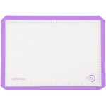 Mercer Culinary M31093PU Half Size Allergen-Free Purple Silicone Baking Mat - 11 7/8