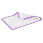 Mercer Culinary M31093PU Half Size Allergen-Free Purple Silicone Baking Mat - 11 7/8