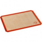 Mercer Culinary M31093PU Half Size Allergen-Free Purple Silicone Baking Mat - 11 7/8