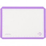 Mercer Culinary M31093PU Half Size Allergen-Free Purple Silicone Baking Mat - 11 7/8