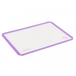 Mercer Culinary M31093PU Half Size Allergen-Free Purple Silicone Baking Mat - 11 7/8