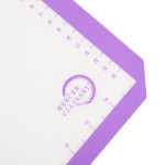 Mercer Culinary M31093PU Half Size Allergen-Free Purple Silicone Baking Mat - 11 7/8