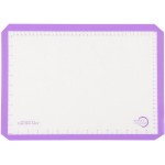 Mercer Culinary M31093PU Half Size Allergen-Free Purple Silicone Baking Mat - 11 7/8