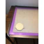 Mercer Culinary M31093PU Half Size Allergen-Free Purple Silicone Baking Mat - 11 7/8