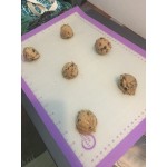 Mercer Culinary M31093PU Half Size Allergen-Free Purple Silicone Baking Mat - 11 7/8