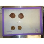 Mercer Culinary M31093PU Half Size Allergen-Free Purple Silicone Baking Mat - 11 7/8