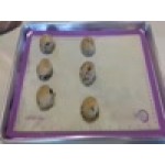 Mercer Culinary M31093PU Half Size Allergen-Free Purple Silicone Baking Mat - 11 7/8