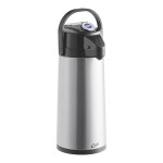 Curtis ThermoPro 2.2 Liter Stainless Steel Lined Airpot with Lever TLXA2201S000 - 6/Case Curtis ThermoPro 2.2 Liter Stainless Steel Lined Airpot with Lever TLXA2201S000 - 6/Case