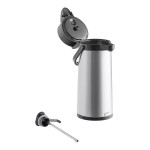 Curtis ThermoPro 2.2 Liter Stainless Steel Lined Airpot with Lever TLXA2201S000 - 6/Case Curtis ThermoPro 2.2 Liter Stainless Steel Lined Airpot with Lever TLXA2201S000 - 6/Case