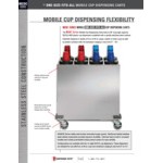 Dispense-Rite Stainless Steel 4-Section 2-Row One-Size-Fits-All Mobile Cup Dispensing Cart MCDC-SLR2X2