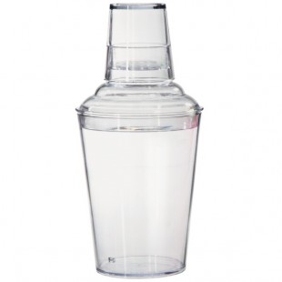 GET SH-175-1-CL Cheers 17.5 oz. Clear Customizable SAN Plastic 3-Piece Cobbler Cocktail Shaker GET SH-175-1-CL Cheers 17.5 oz. Clear Customizable SAN Plastic 3-Piece Cobbler Cocktail Shaker