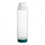 Vollrath Traex® 24 oz. Clear FIFO Squeeze Dispenser with Red Single Tip Cap and Base Cap
