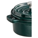 Valor 8 oz. Bistro Green Enameled Mini Cast Iron Pot with Cover