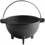 Valor 8 oz. Bistro Green Enameled Mini Cast Iron Pot with Cover