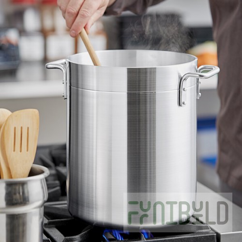 Choice 16 Qt. Standard Weight Aluminum Stock Pot