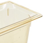Vollrath 9038410 Super Pan® 1/3 Size Amber High Heat Plastic Food Pan - 8