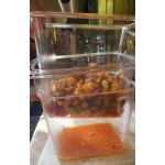 Cambro 13CLRCW135 Camwear® Full Size Clear Polycarbonate Colander Pan - 3 Cambro 13CLRCW135 Camwear® Full Size Clear Polycarbonate Colander Pan - 3