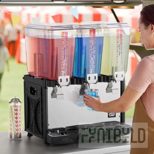 Carnival King RBD5G3 Triple 5 Gallon Bowl Refrigerated Beverage Dispenser - 120V