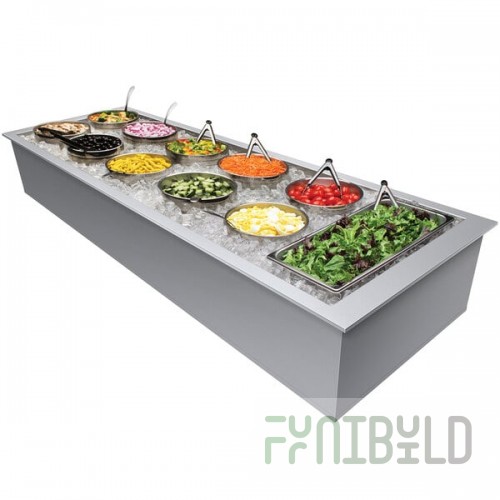 Hatco IWB-6 Six Pan Drop-In Ice-Cooled Food Well