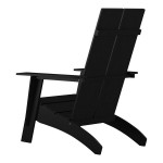 Flash Furniture Sawyer Black Faux Wood Adirondack Chair Flash Furniture Sawyer Black Faux Wood Adirondack Chair