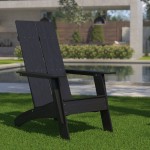 Flash Furniture Sawyer Black Faux Wood Adirondack Chair Flash Furniture Sawyer Black Faux Wood Adirondack Chair