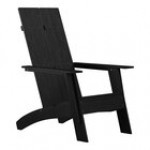 Flash Furniture Sawyer Black Faux Wood Adirondack Chair Flash Furniture Sawyer Black Faux Wood Adirondack Chair