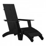 Flash Furniture Sawyer Black Faux Wood Adirondack Chair Flash Furniture Sawyer Black Faux Wood Adirondack Chair