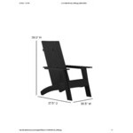 Flash Furniture Sawyer Black Faux Wood Adirondack Chair Flash Furniture Sawyer Black Faux Wood Adirondack Chair