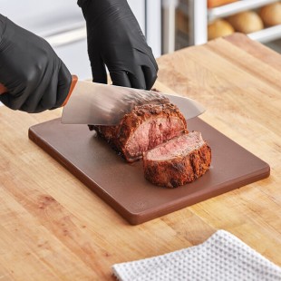 Choice 12'' x 9'' x 1/2'' Brown Polyethylene Cutting Board Choice 12'' x 9'' x 1/2'' Brown Polyethylene Cutting Board