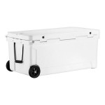 CaterGator CG170WHW White 170 Qt. Mobile Rotomolded Outdoor Cooler / Ice Chest