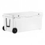 CaterGator CG170WHW White 170 Qt. Mobile Rotomolded Outdoor Cooler / Ice Chest