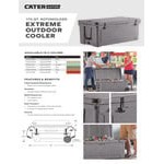 CaterGator CG170WHW White 170 Qt. Mobile Rotomolded Outdoor Cooler / Ice Chest