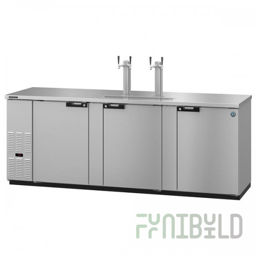 Hoshizaki DD95-S Stainless Steel Double Tap Kegerator Beer Dispenser - (5) 1/2 Keg Capacity