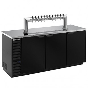 Beverage-Air DD78HC-1-B-12T Twelve Tap Kegerator Beer Dispenser - Black, (4) 1/2 Keg Capacity