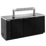 Beverage-Air DD78HC-1-B-12T Twelve Tap Kegerator Beer Dispenser - Black, (4) 1/2 Keg Capacity