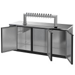 Beverage-Air DD78HC-1-B-12T Twelve Tap Kegerator Beer Dispenser - Black, (4) 1/2 Keg Capacity
