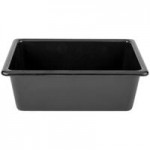 Metro myCart MY2030-24BL Black Utility Cart with Two Shelves and Chrome Posts - 24