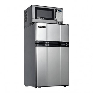 Danby 3.1MF7-7B1S MicroFridge 3.1 Cu. Ft. Stainless Steel Solid Two Door Reach-In Refrigerator / Freezer with Microwave Danby 3.1MF7-7B1S MicroFridge 3.1 Cu. Ft. Stainless Steel Solid Two Door Reach-In Refrigerator / Freezer with Microwave