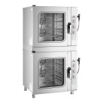 Cooking Performance Group 2OCB16I Double-Stacked 6 Pan Half Size Electric Combi Oven with Manual Controls - 208/240V, 3 Phase, 20.2 kW